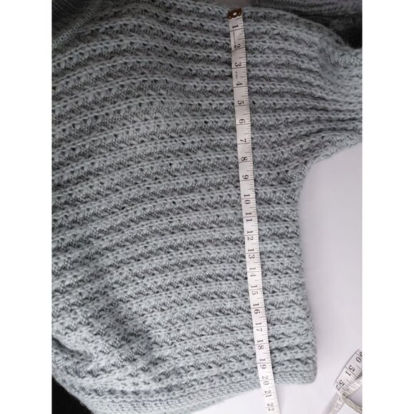 Pink Rose Womens M Gray Knit Cowl Neck Sweater Acrylic - Picture 7 of 8